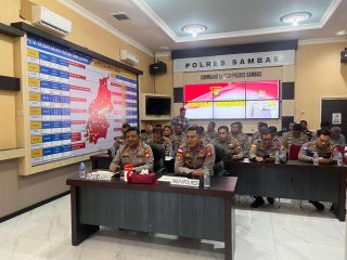Polres Sambas Ikuti Zoom Meeting Anev Program II Ketahanan Pangan Jelang Panen Jagung Kuartal III